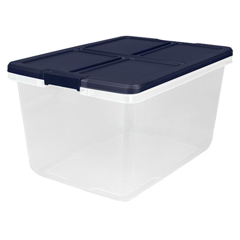 Hefty Clear White Storage Bin 62L | At Home