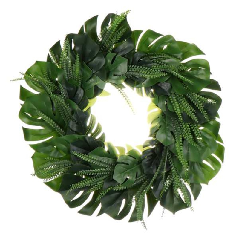 Monstera Rainforest Wreath, 22″