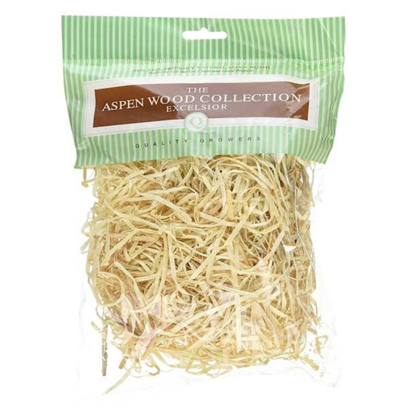 Natural Ribbon Cut Aspen Wood, Small