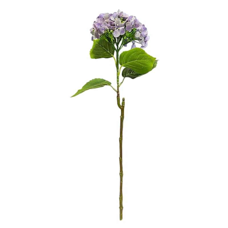 Purple Real Feel Fabric Hydrangea Stem, 24″