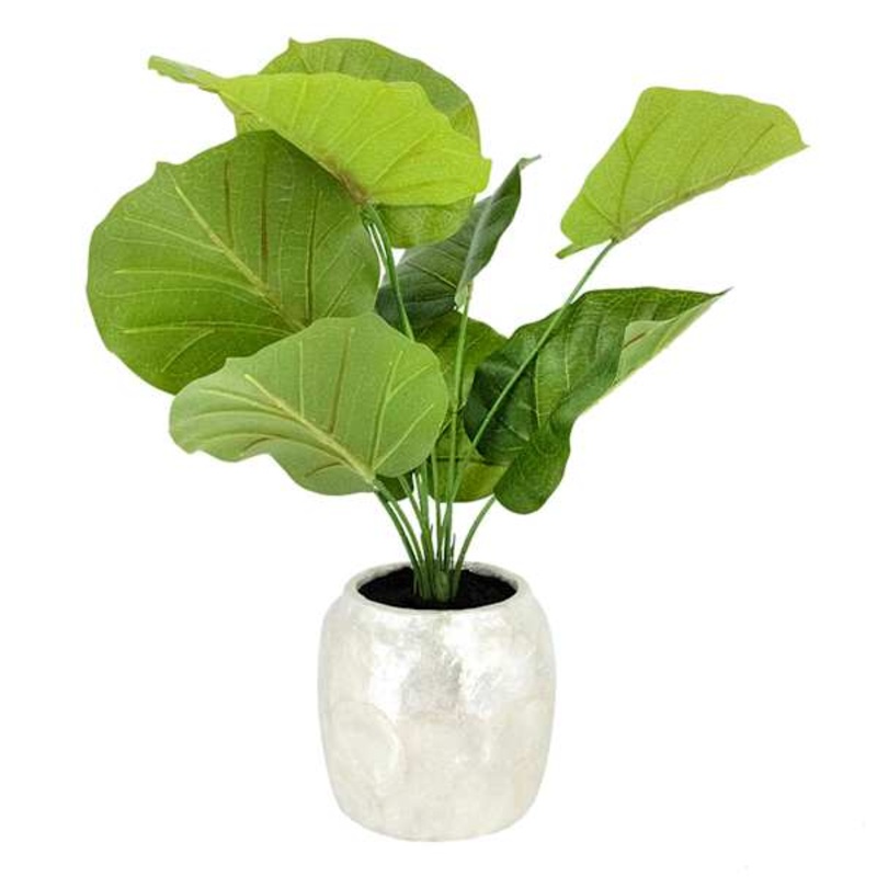 20IN TARO LEAF IN PEARLESCENT POT