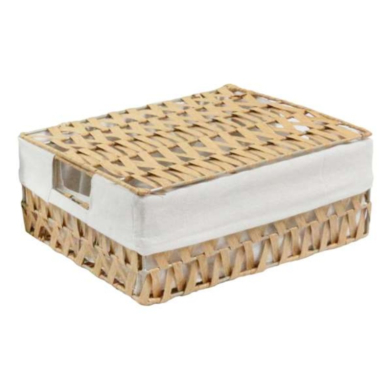 Chevy Natural Rectangle Storage Basket with Lid Large | At Home