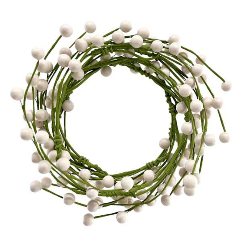 Cream Berries Coiled Garland, 60″