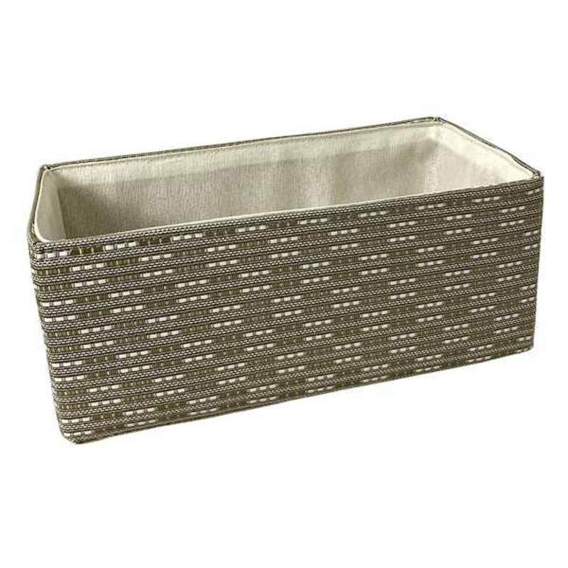 Metallic Grey Storage Basket, Small