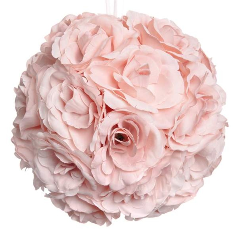 Pink Rose Kissing Ball, 8″