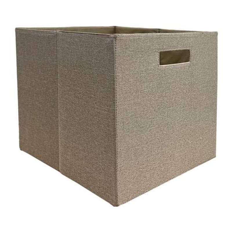 REAL SIMPLE Beige Modular Storage Cube, 13″