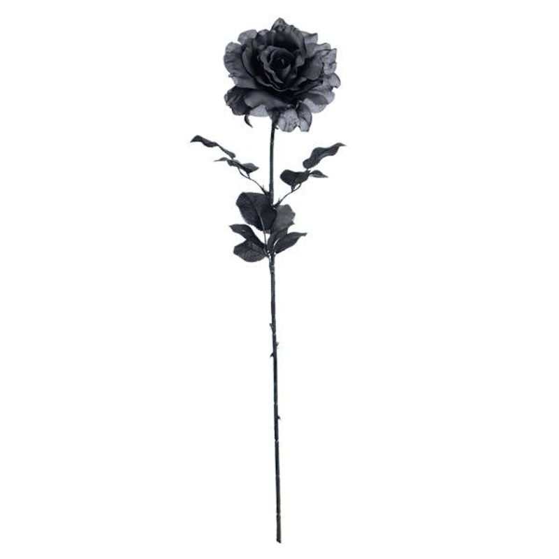 Spellbound Black Rose Floral Stem, 28″ | At Home