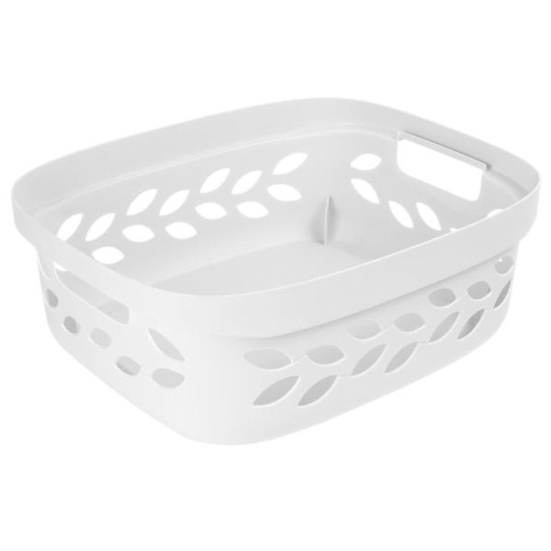 White Fleur Cutout Storage Basket 11L | Home Organization | At Home