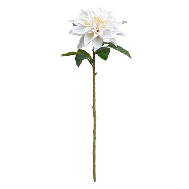 Willow Crossley White Dahlia Floral Stem, 24″