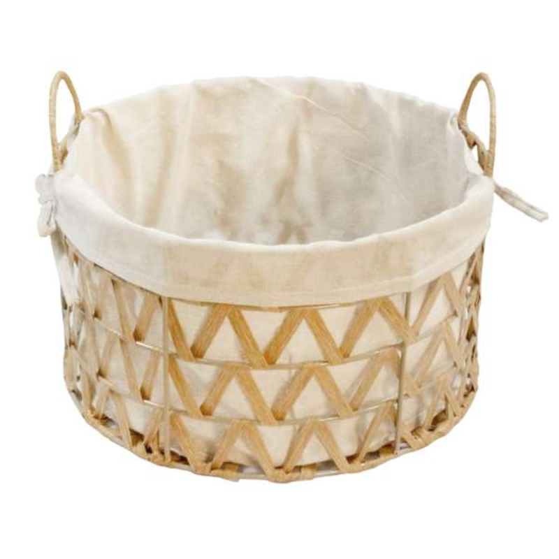 Chevy Natural Round Storage Basket, Medium