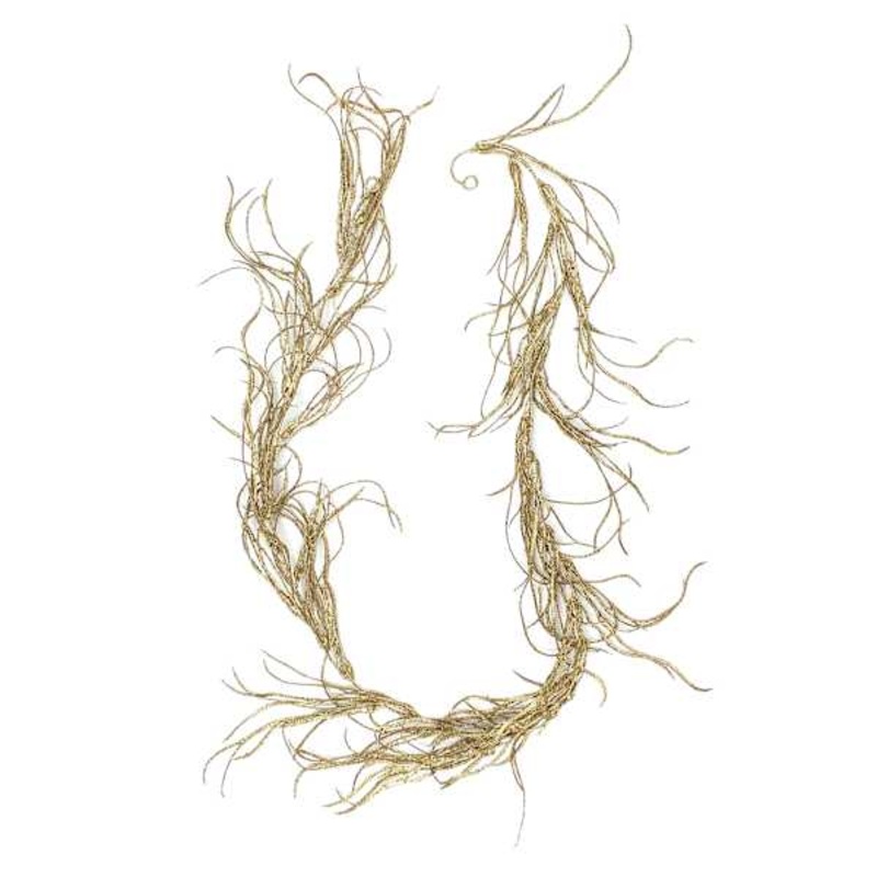 Gold Sea Grass Garland 6′ | Unique Holiday Decor | At Home