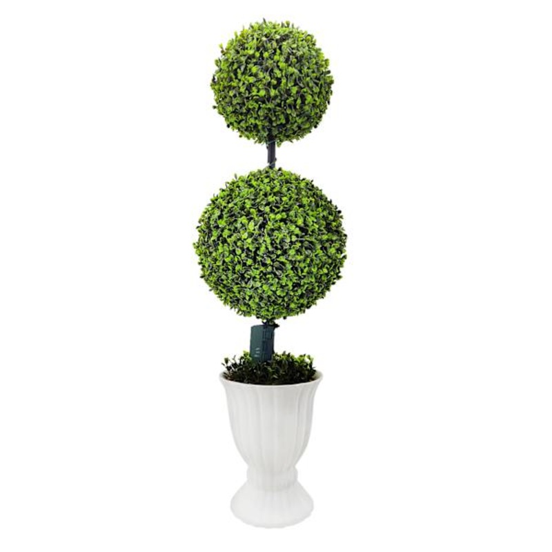 Providence Pre-Lit LED Boxwood Topiary Tree, 36″