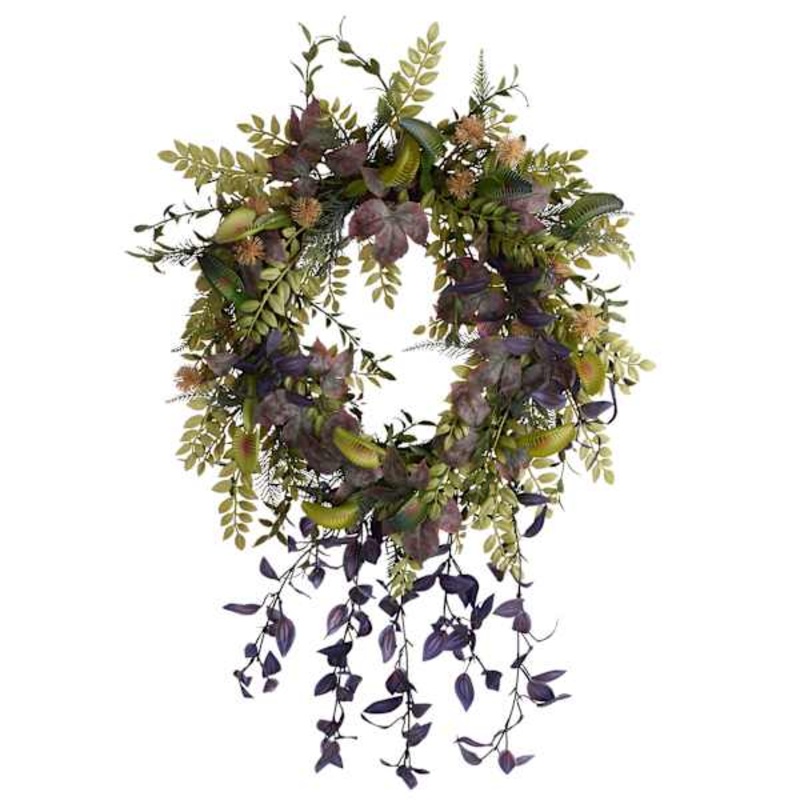 Venus Fly Trap Halloween Wreath, 24″ | At Home