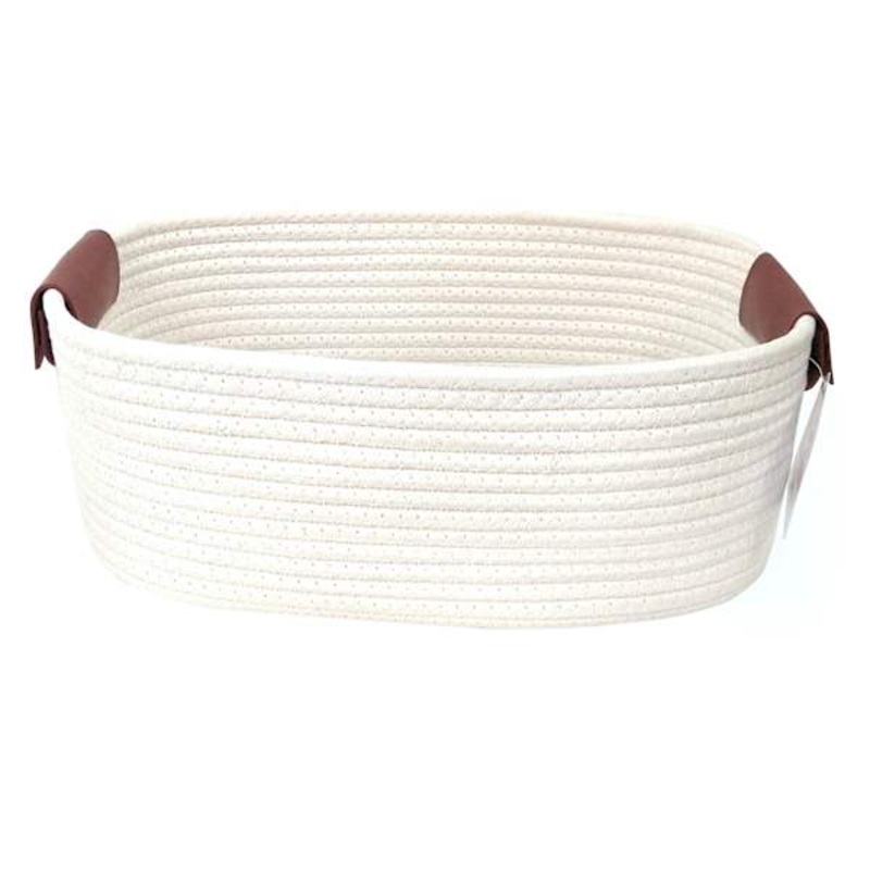 White Rectangle Storage Bin Medium | At Home