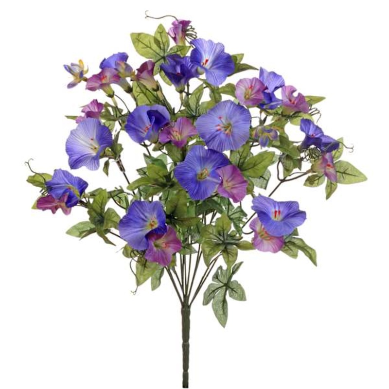 12-Head Purple Petunia Floral Spray, 19″