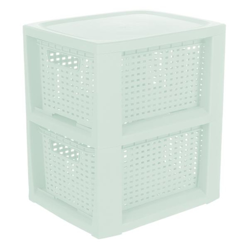 2-Layer Woven Drawer Set, Mint