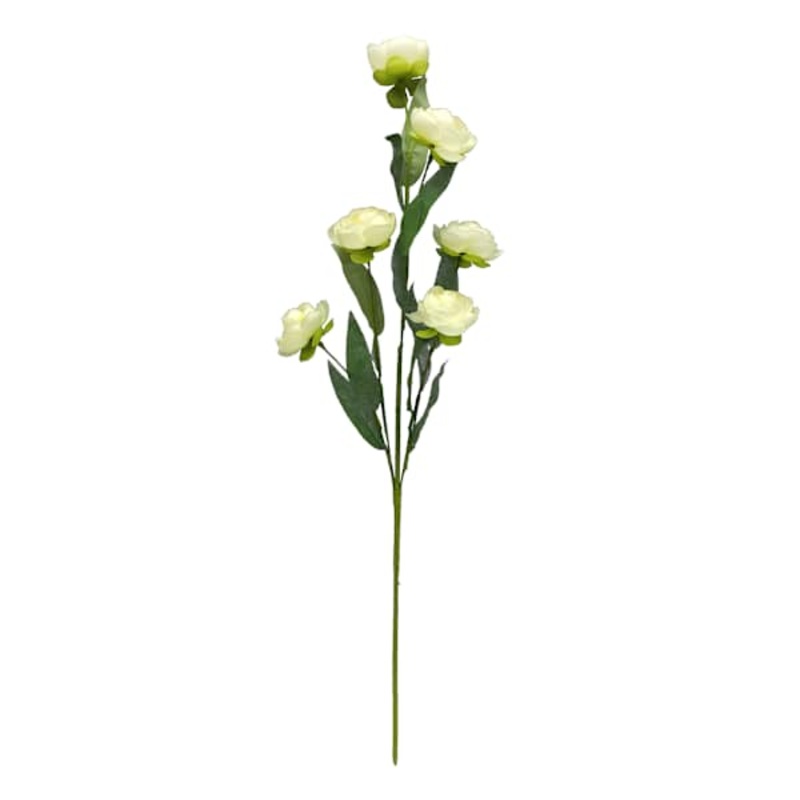 6-Bulb Cream Ranunculus Floral Spray, 31″