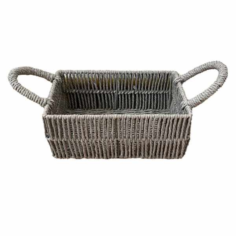 Grey Paper Storage Basket, Medium