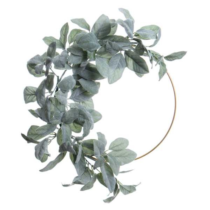 Lamb’s Ear Half Wreath, 18×14