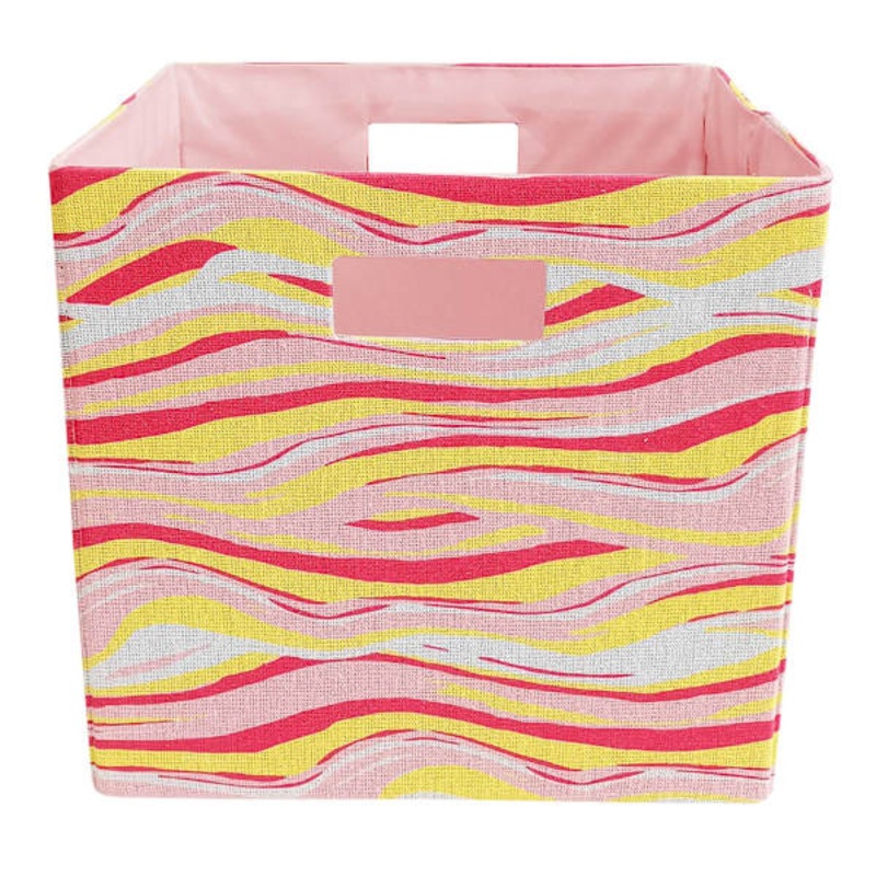 Oh Joy Pink Yellow Wave Print Modular Storage Cube 13 | At Home