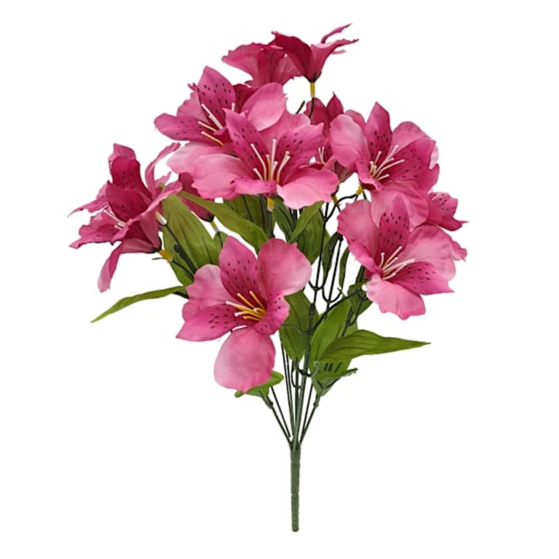 Pink Alstroemeria Bush, 18″