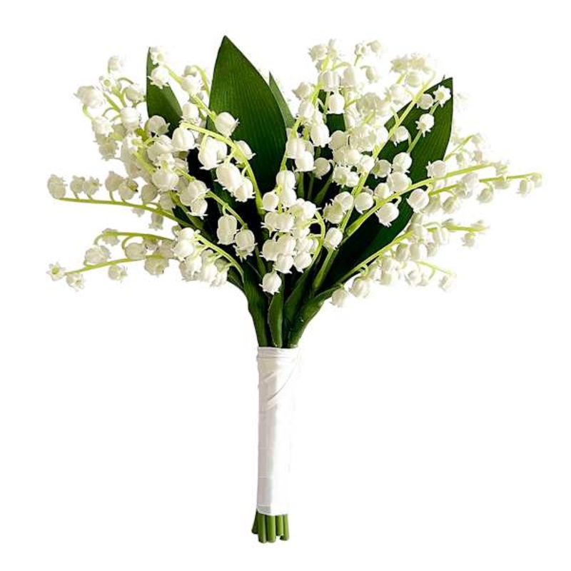 Willow Crossley Small Lily of The Valley Floral Bouquet, 11″