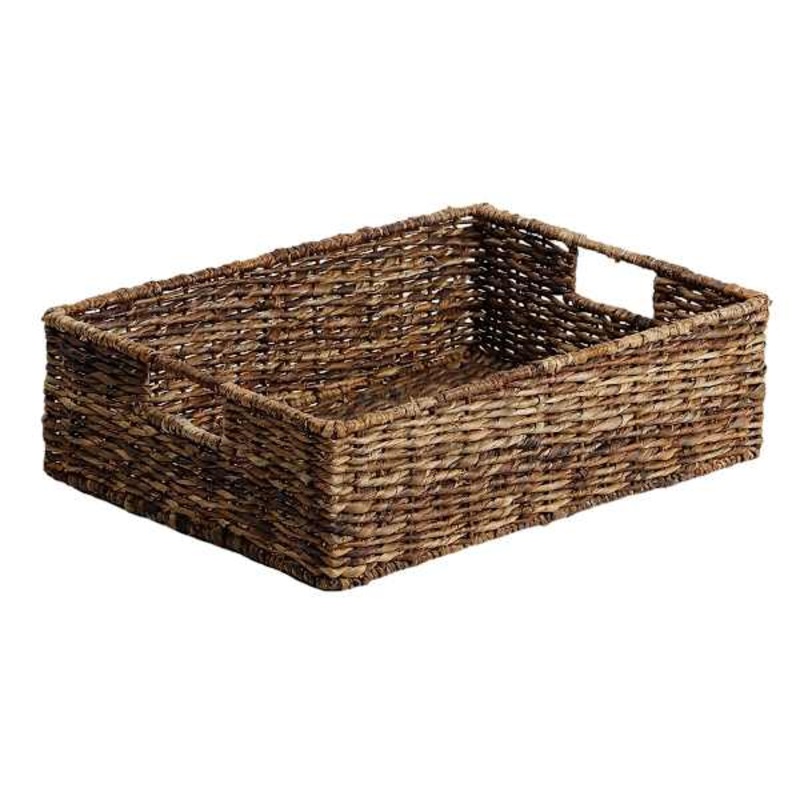 Woven Abaca Under Bed Storage Basket, Large