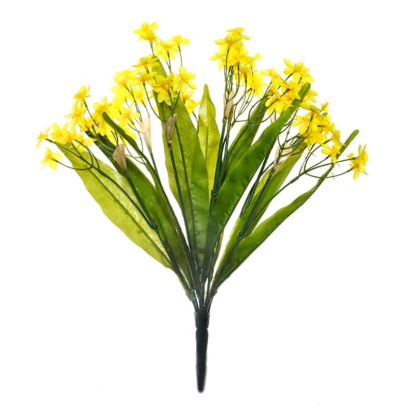 Yellow Narcissus Daisey Floral Bush, 18.5″