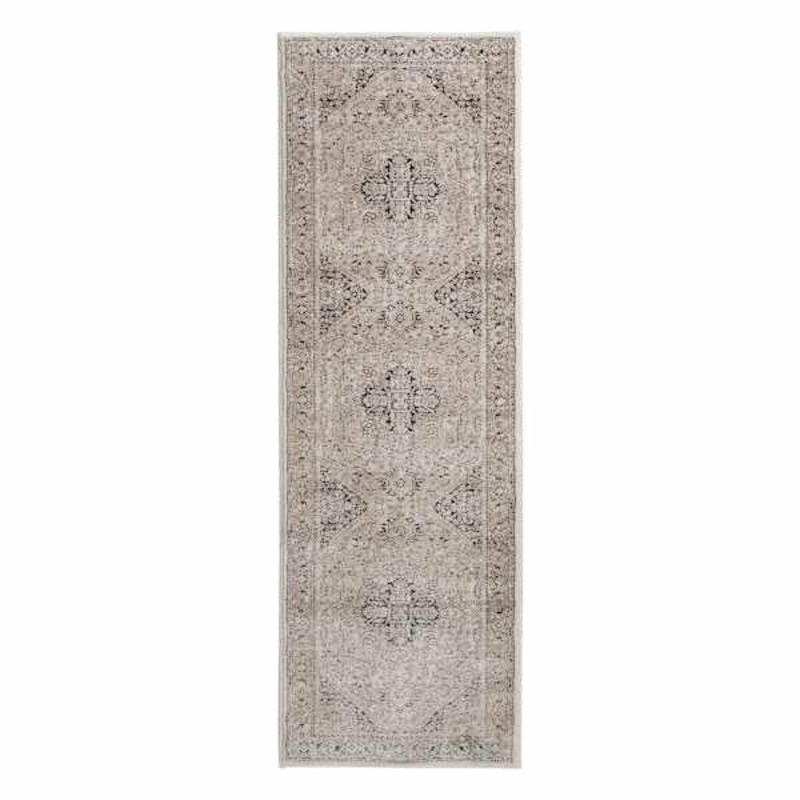 (A413) Clearwater Cream Medallion Runner, 2×6
