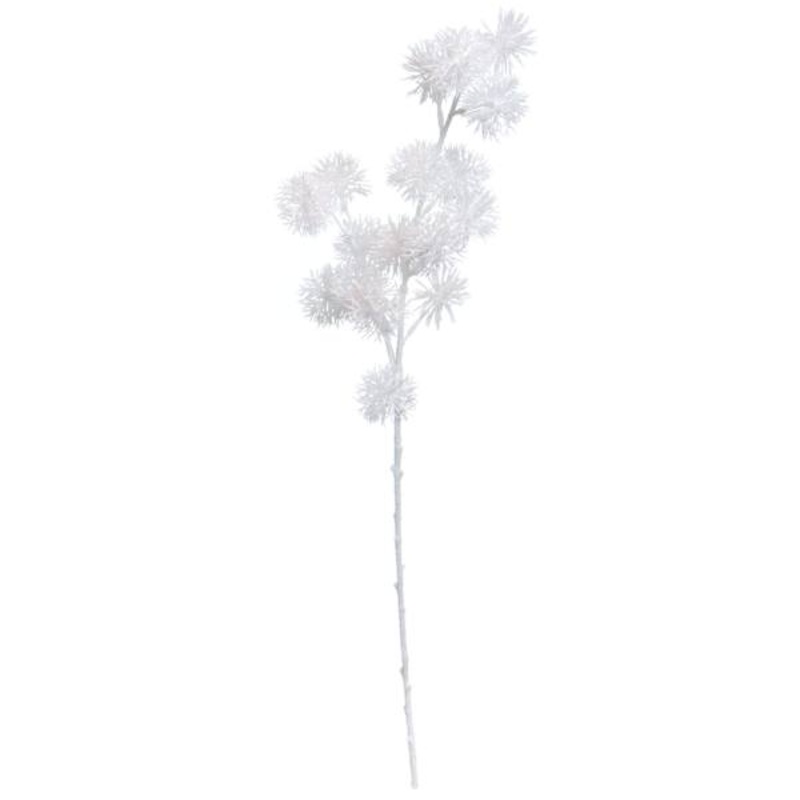 Arctic Wonderland Snow & Mica Thistle Spray 27″ | At Home