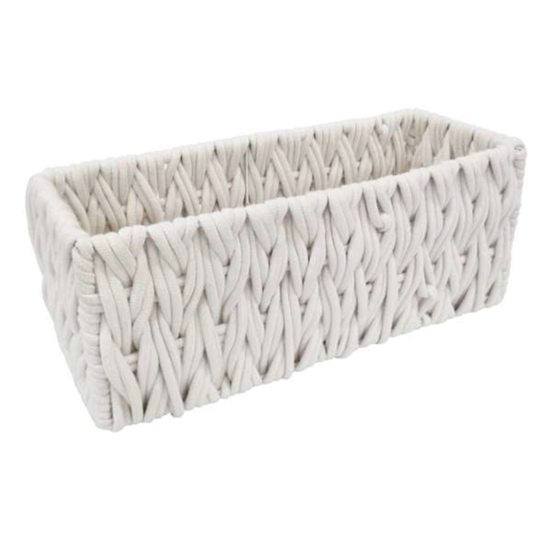 Chunky White Tank Fabric Storage Basket
