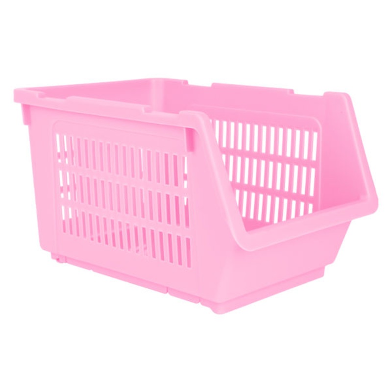 Dark Pink Stackable Storage Basket, Small