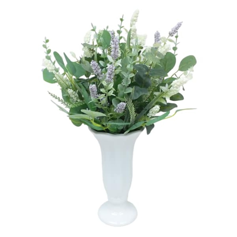 Greenery in Ceramic Urn Pot, 21″