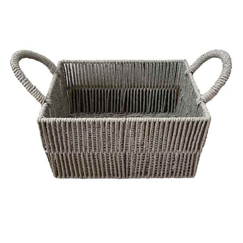Grey Paper Storage Basket Large | At Home