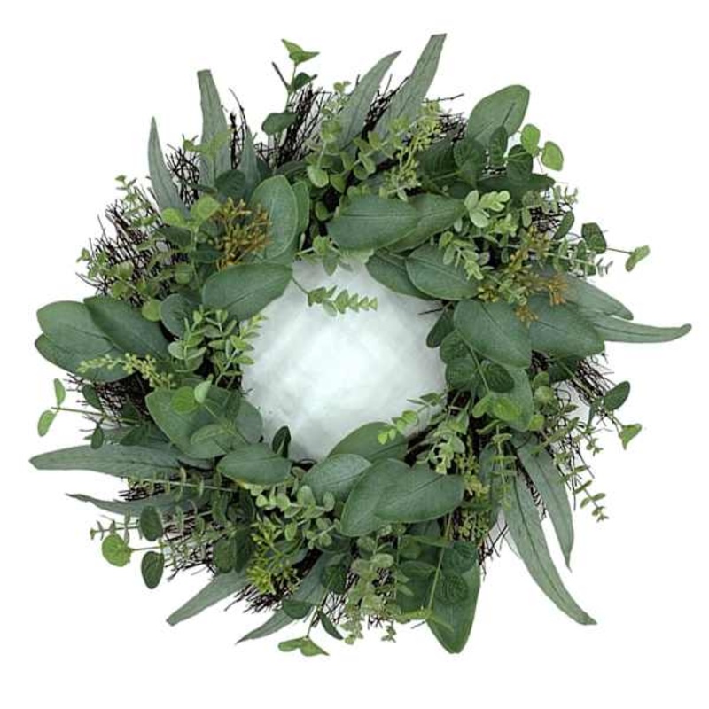 Mixed Greenery Wreath, 22″