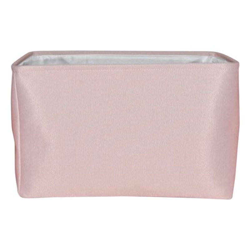 Pearl Blush Pink Fabric Storage Basket 18.5×13.4 | At Home