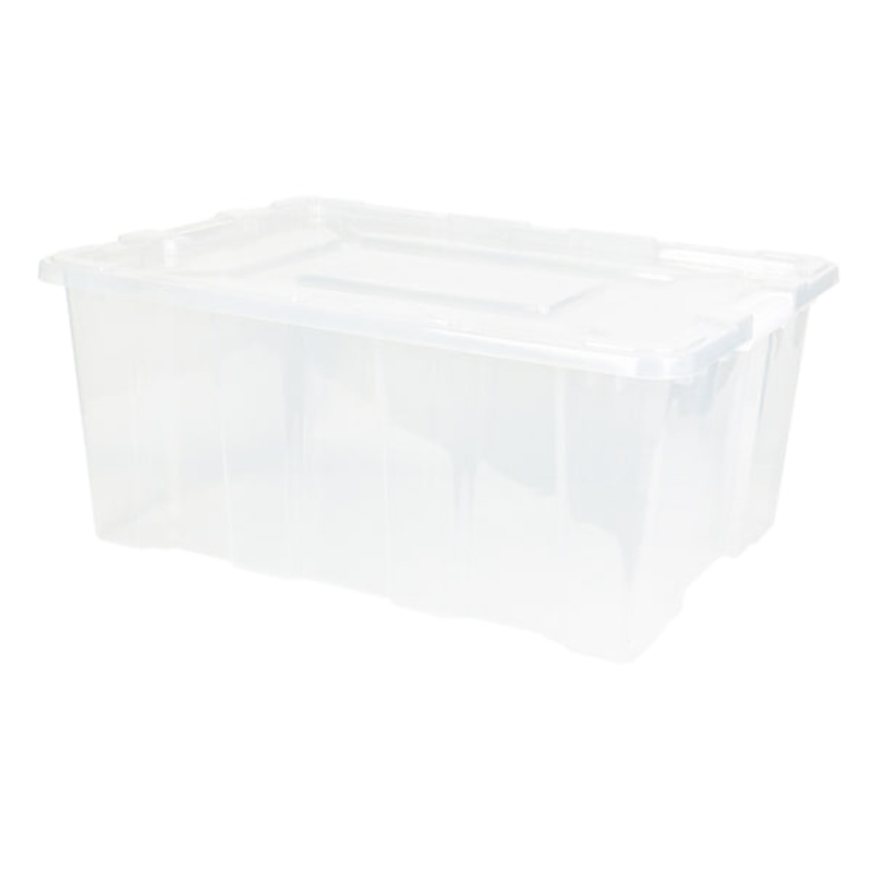 REAL SIMPLE Clear Heavy Duty Tote, 100l