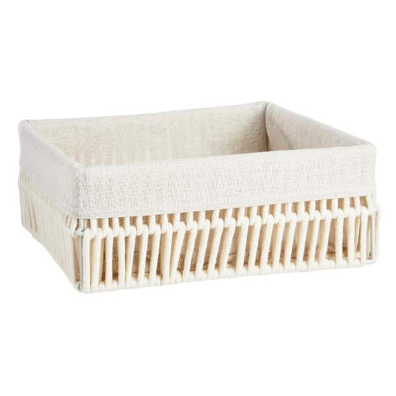 Square Poly Rope Storage Basket, Large