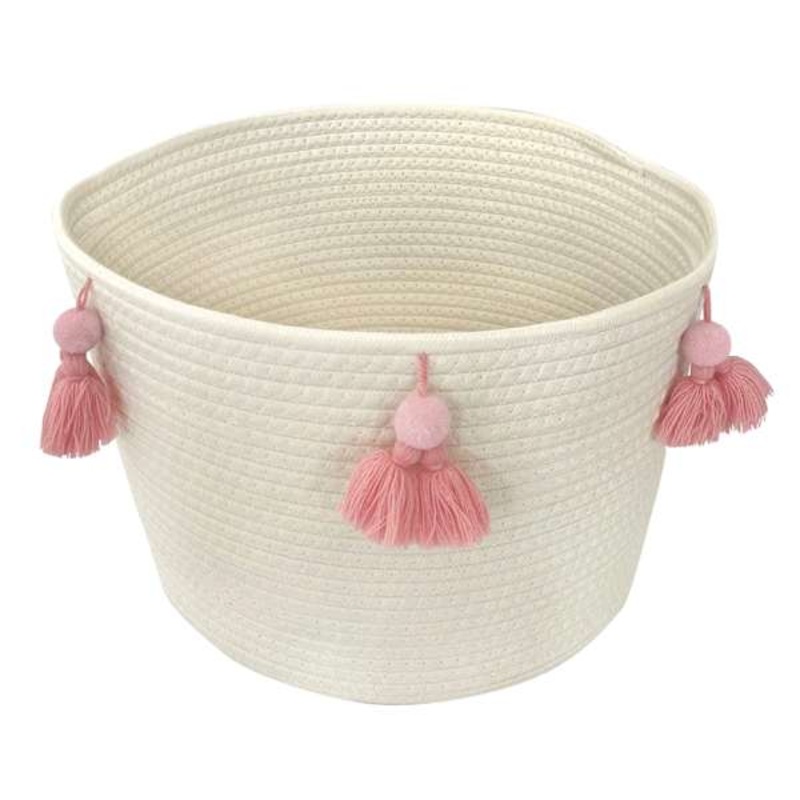 Tiny Dreamers Poly Rope Tassel Storage Basket, Small