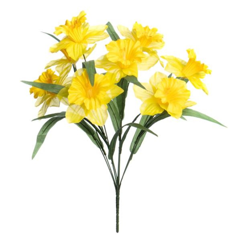 Yellow Daffodil Floral Bush, 18″