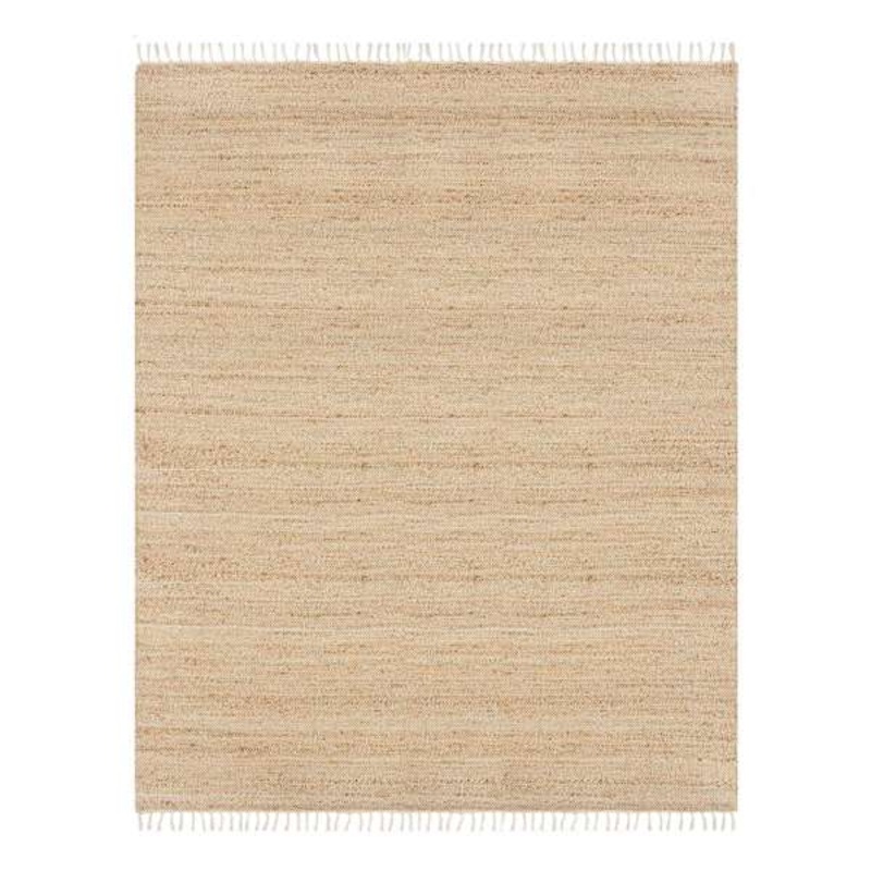 (B825) Honeybloom Lawrence Jute Fringe Area Rug, 8×10