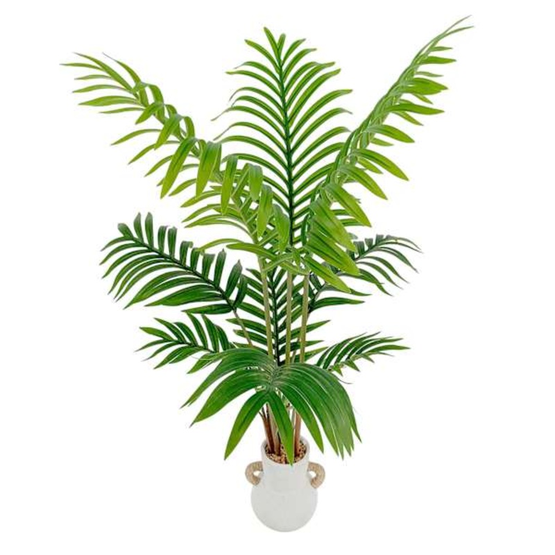 Found & Fable Faux Emerald Floor Greenery with White Ceramic Pot, 37″