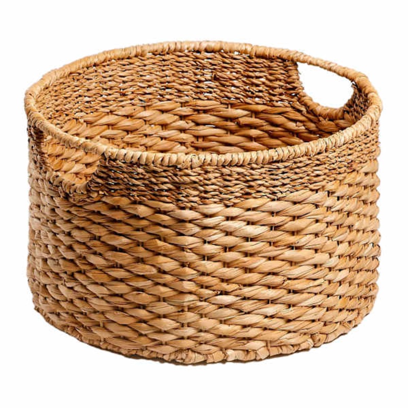 Joan Water Hyacinth Round Under-the-Bed Storage Basket Medium | At Home