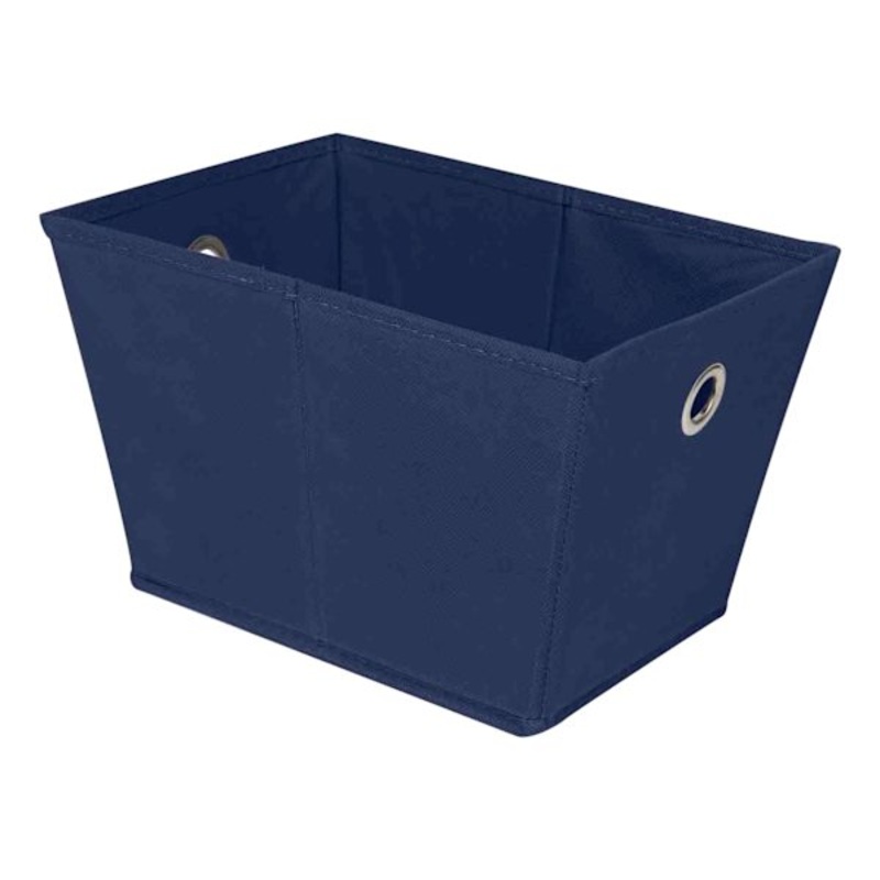 Navy Blue Collapsible Tapered Storage Cube, Small