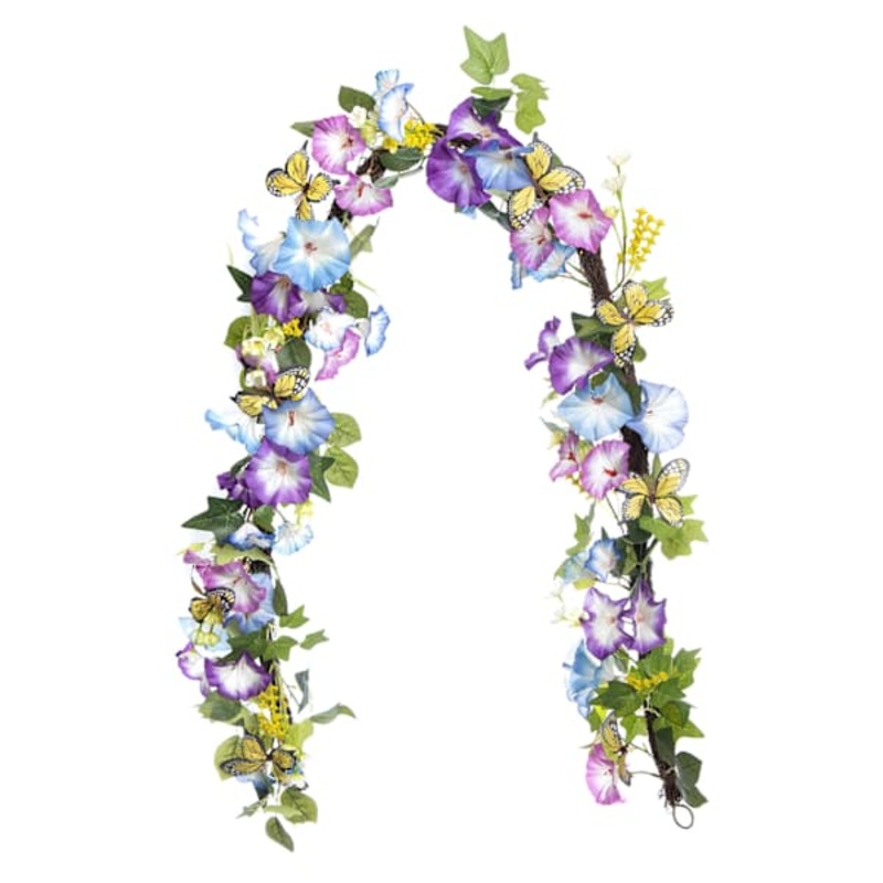 Petunia, Daisy & Butterfly Garland, 72″