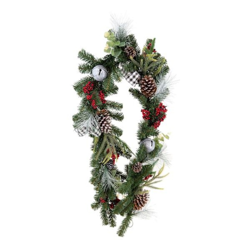 Red Berry and Bells Pine Garland 6′ | Holiday Dcor | At Home