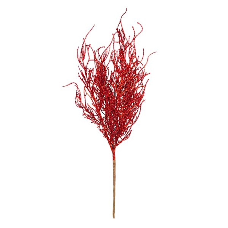Red Glittered Cedar Bush 27″ | Holiday Florals | At Home