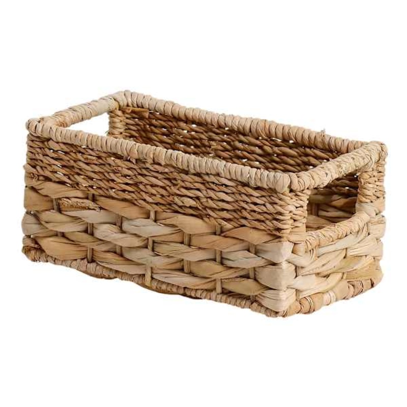 Small Water Hyacinth Rectangle Storage Basket | Joan | Home Organization | At Home