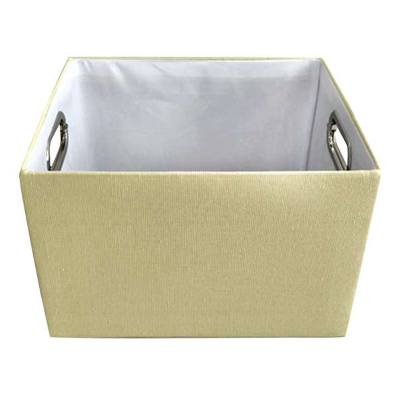 Tiny Dreamers Popcorn Yellow Rectangle Fabric Storage Basket, Medium