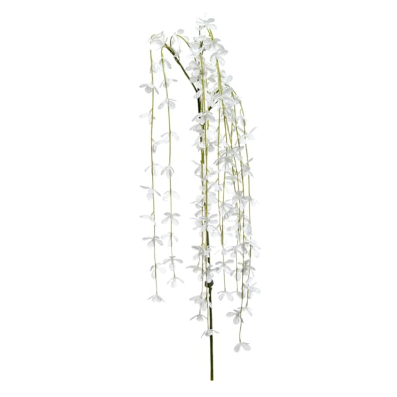 White Hanging Forsythia Spray, 49″